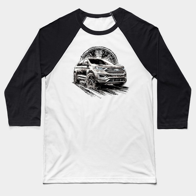 Ford Edge Baseball T-Shirt by Vehicles-Art